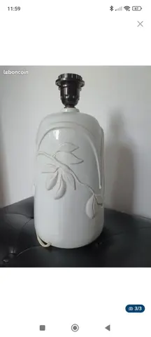 pied de lampe en porcelaine de Limoges