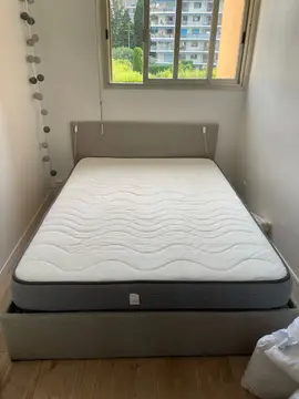 lit coffre 140X190 avec matelas