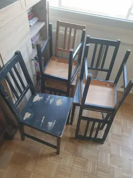 6 chaises Ikea en bois