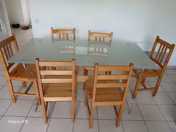 table , plateau en verre