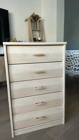 Commode bois 5 tiroirs