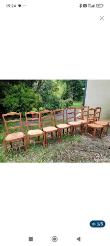 lot de 9 chaises