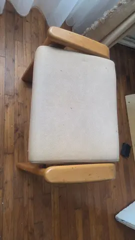 repose jambes réglable en bois et tissus