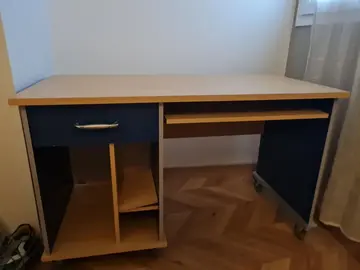Bureau bleu/Bois