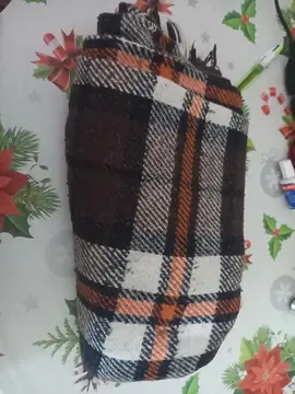 grande écharpe marron en laine pour homme