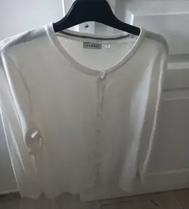 pull blanc légère manche longue pour mixte taille M laver