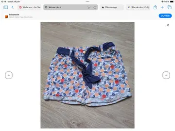 Short bébé 18 mois