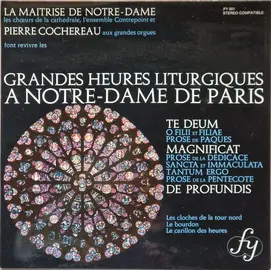 Disque vinyle 33 tours "Grandes heures liturgiques à Notre Dame de Paris"