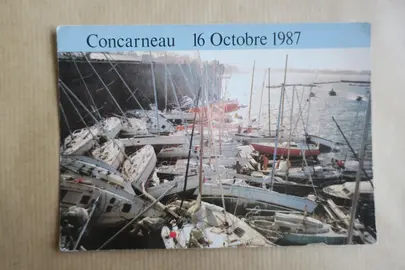 Ancienne carte postale CONCARNEAU 16 Octobre 1987