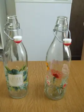 2 bouteilles en verre 1 L