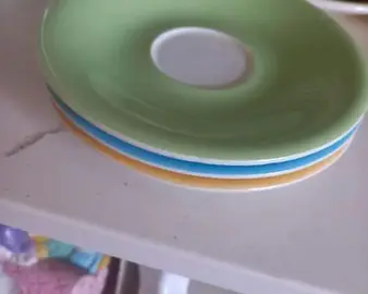 Lot de 3 petite assiette a tasse a café en porcelaine