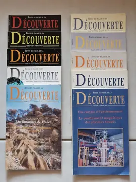 Lot de 10 revues du Palais de la Découverte