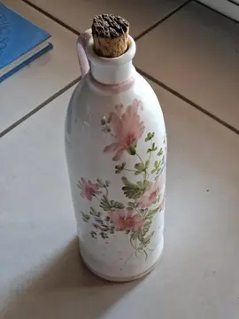 Bouteille en terre cuite vernie