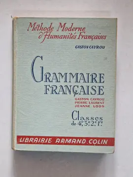 Livre ancien "Grammaire française"