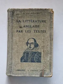 Livre ancien "La littérature anglaise par les textes"
