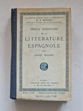 Livre ancien "Précis d'histoire de la littérature espagnole"