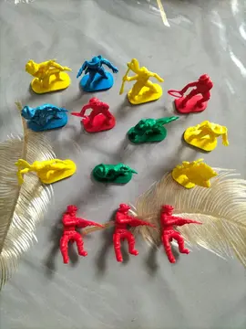 personnages indiens et cowboys