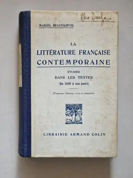 Livre ancien "La littérature française contemporaine"