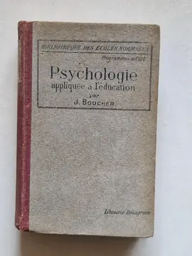 Livre ancien "Psychologie appliquée à l'éducation"