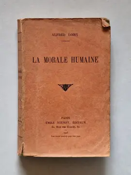 Livre ancien "La morale humaine"