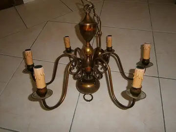 Lustre en laiton 6 branches
