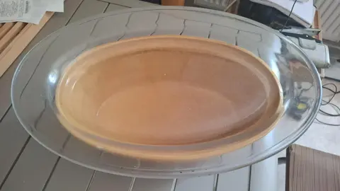 Plat ovale transparent
