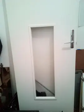 Porte blanche verre dépoli