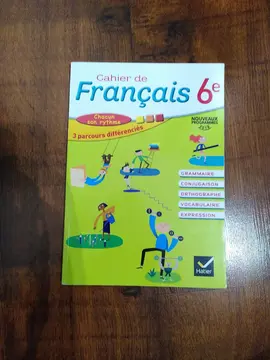 cahier de français 6e