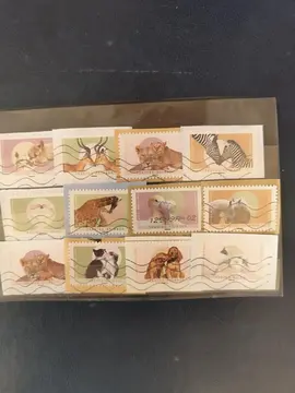 série timbres France tendres animaux