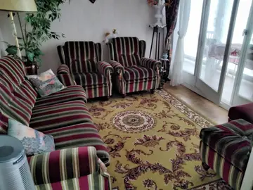 salon en velours, très bon état