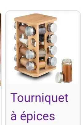 tourniquet à épices en bambou