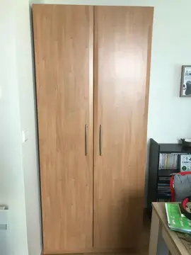 Armoire penderie marron clair