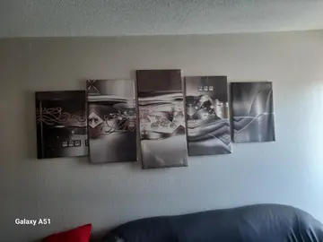 ensemble de 5 tableaux