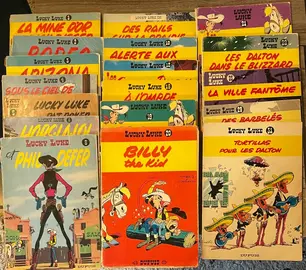 Lot de 18 Lucky Luke (couverture souple) état passable