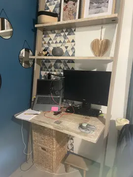 bureau étagères