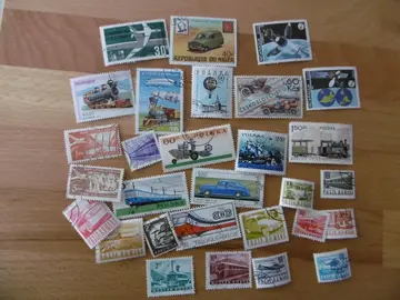 Timbres thématique Véhicules transport LOT 1