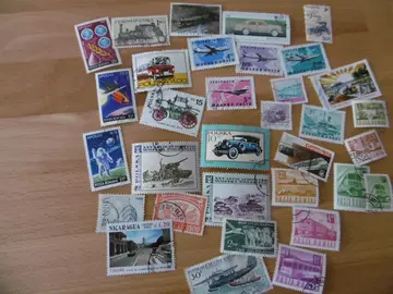 Timbres thématique Véhicules transport LOT 2