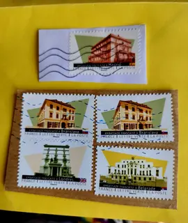 5 timbres oblitérés Ambassades françaises