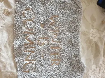 2 morceaux de tissu avec broderie