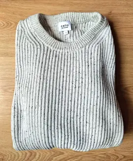 Pull Celio blanc chiné -Taille S