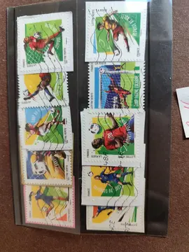 série timbres France gestes du football