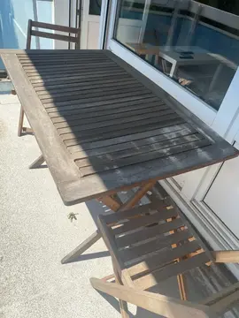 table de balcon en bois pliante