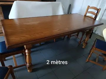 table chêne doré