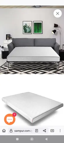 2x matelas pour convertible Sampur 190*140 (7cm d'épaisseur)