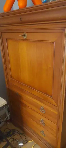 secrétaire bois - plateau à réparer.