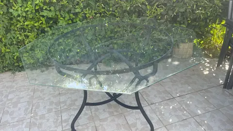 table en verre