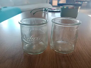 20 gros pots de yaourt en verre