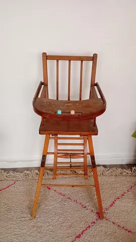 Chaise bébé bois vintage