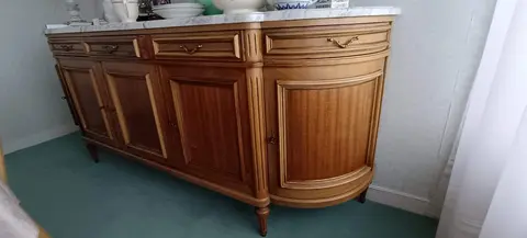 meuble enfilade avec plaque de marbre