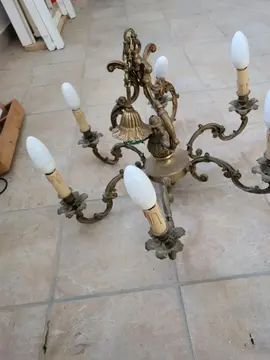 Lustre acier doré